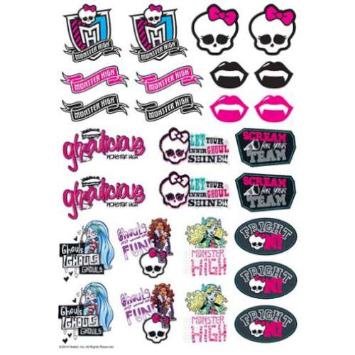 Monster High Edible Icing Character Icon Sheet - Click Image to Close